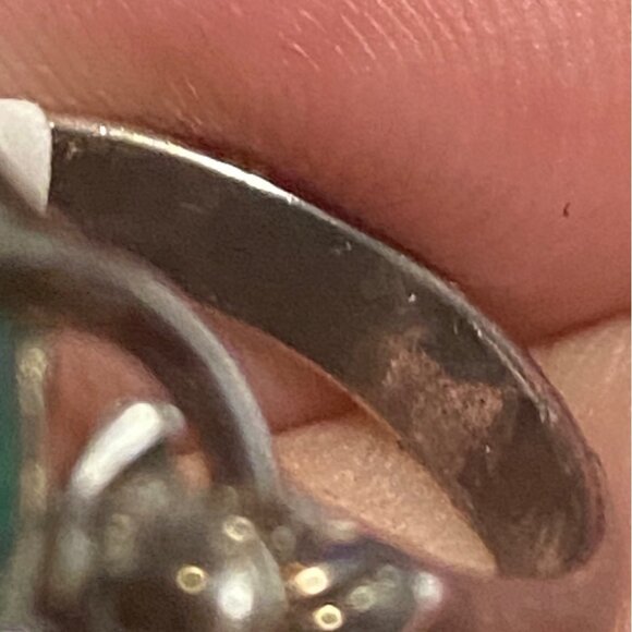 Ring Size 7.5 Green Malachite Sterling Silver 925 Women Semi-Precious Stone - Picture 11 of 11